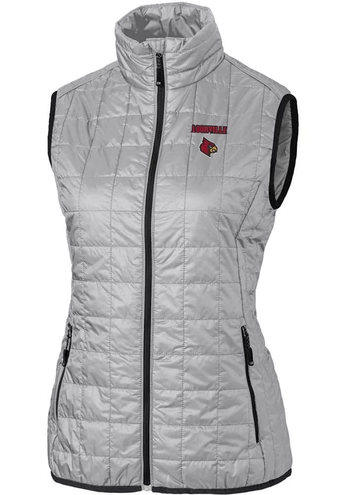 Cutter and Buck Louisville Cardinals Womens Rainier PrimaLoft Puffer Vest