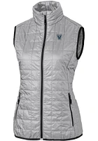 Cutter and Buck Villanova Wildcats Womens Grey Rainier PrimaLoft Puffer Vest