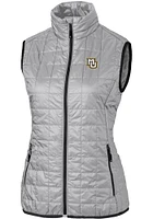 Cutter and Buck Marquette Golden Eagles Womens Grey Rainier PrimaLoft Puffer Vest