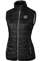 Cutter and Buck Oakland University Golden Grizzlies Womens Black Rainier PrimaLoft Puffer Vest