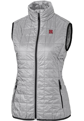 Cutter and Buck Rutgers Scarlet Knights Womens Rainier PrimaLoft Puffer Vest