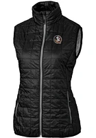 Cutter and Buck Florida State Seminoles Womens Black Rainier PrimaLoft Puffer Vest
