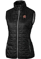 Cutter and Buck Maryland Terrapins Womens Black Rainier PrimaLoft Puffer Vest
