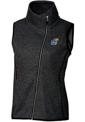 Cutter and Buck Kansas Jayhawks Womens Charcoal Mainsail Vest