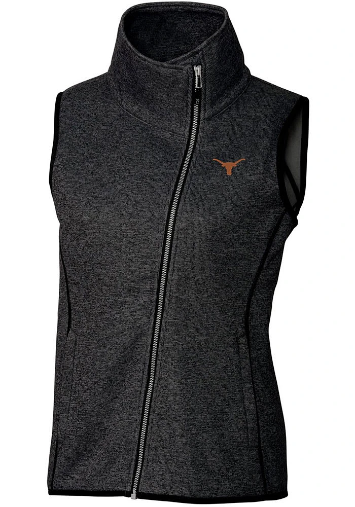 Cutter and Buck Texas Longhorns Womens Charcoal Mainsail Vest