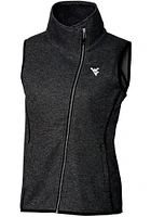 Cutter and Buck West Virginia Mountaineers Womens Charcoal Mainsail Vest