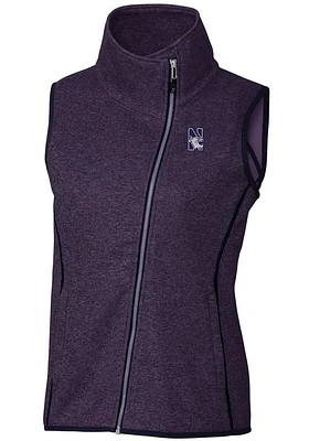 Womens Northwestern Wildcats Purple Cutter and Buck Mainsail Vest