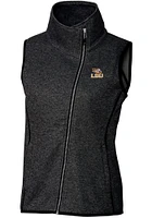 Cutter and Buck LSU Tigers Womens Charcoal Mainsail Vest
