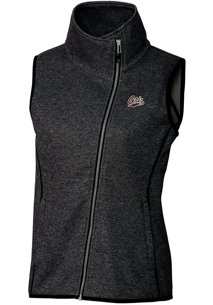 Cutter and Buck Montana Grizzlies Womens Charcoal Mainsail Vest