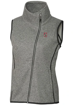 Cutter and Buck Stanford Cardinal Womens Grey Mainsail Vest