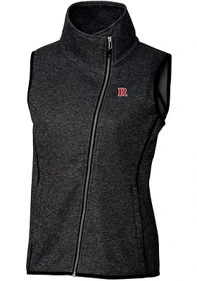 Womens Rutgers Scarlet Knights Charcoal Cutter and Buck Mainsail Vest