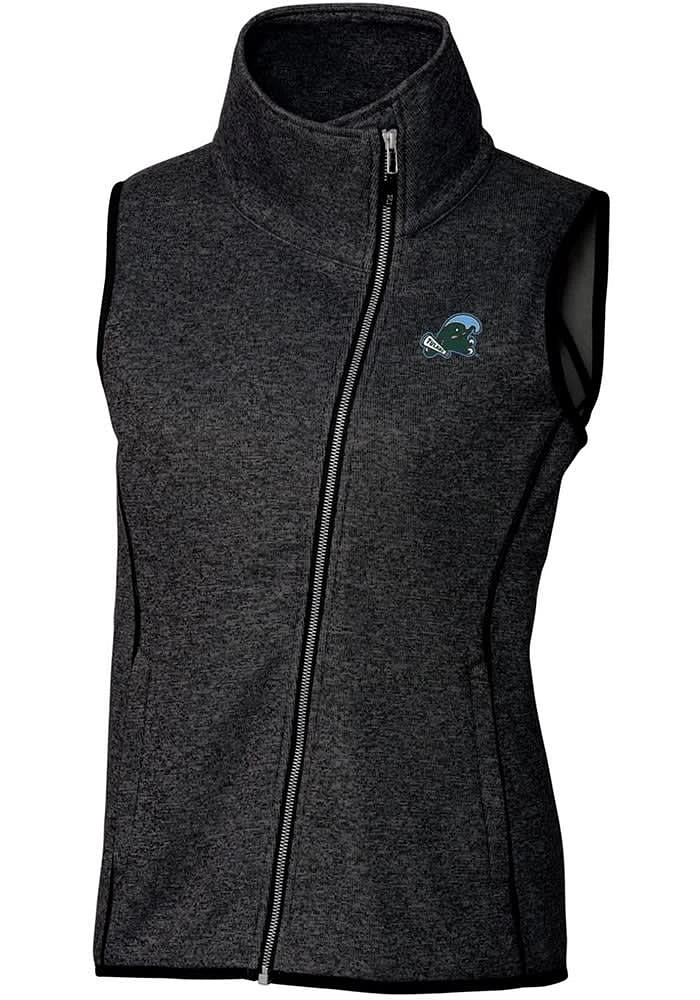 Cutter and Buck Tulane Green Wave Womens Charcoal Mainsail Vest