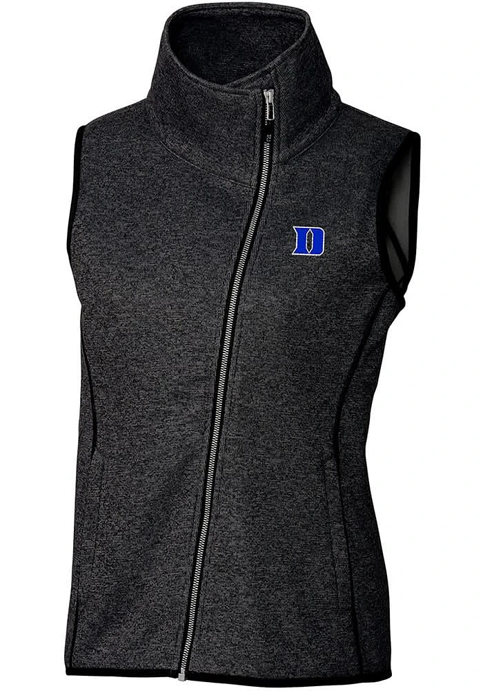 Cutter and Buck Duke Blue Devils Womens Charcoal Mainsail Vest