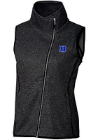 Cutter and Buck Duke Blue Devils Womens Charcoal Mainsail Vest