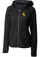 Cutter and Buck Wyoming Cowboys Womens Charcoal Mainsail Medium Weight Jacket
