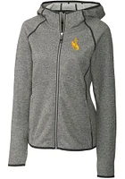 Cutter and Buck Wyoming Cowboys Womens Grey Mainsail Medium Weight Jacket