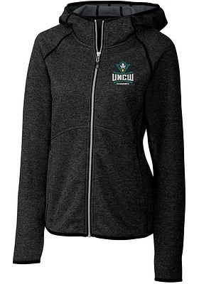 Cutter and Buck UNCW Seahawks Womens Charcoal Mainsail Medium Weight Jacket