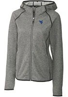 Cutter and Buck West Virginia Mountaineers Womens Grey Mainsail Medium Weight Jacket