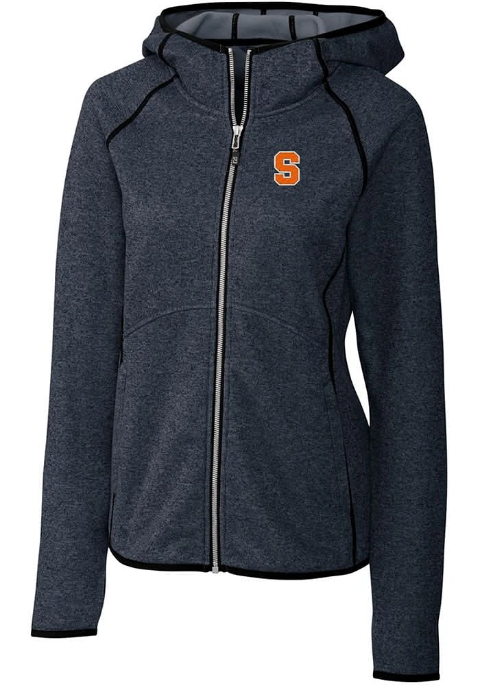 Cutter and Buck Syracuse Orange Womens Navy Blue Mainsail Medium Weight Jacket