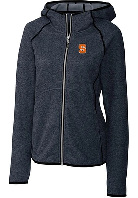Cutter and Buck Syracuse Orange Womens Navy Blue Mainsail Medium Weight Jacket