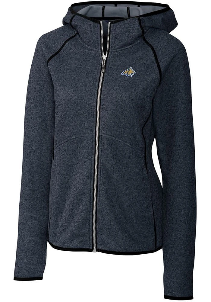 Cutter and Buck Montana State Bobcats Womens Navy Blue Mainsail Medium Weight Jacket