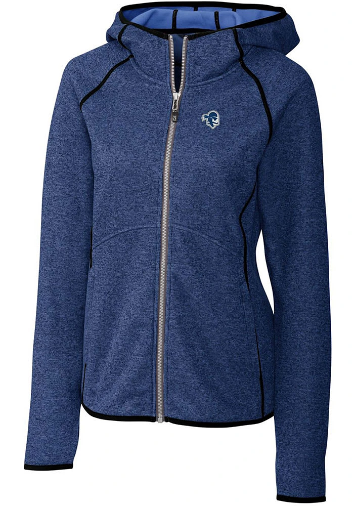 Cutter and Buck Seton Hall Pirates Womens Blue Mainsail Medium Weight Jacket