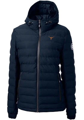 Cutter and Buck Texas Longhorns Womens Navy Blue Mission Ridge Repreve Filled Jacket