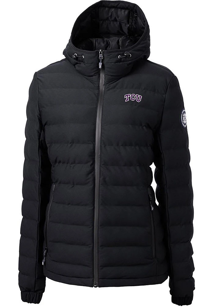 Cutter and Buck TCU Horned Frogs Womens Black Mission Ridge Repreve Filled Jacket