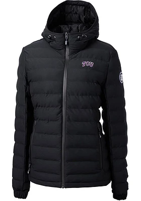 Cutter and Buck TCU Horned Frogs Womens Black Mission Ridge Repreve Filled Jacket