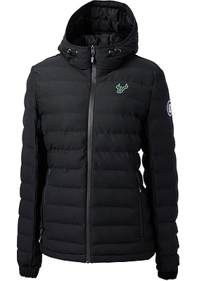 Cutter and Buck South Florida Bulls Womens Black Mission Ridge Repreve Filled Jacket