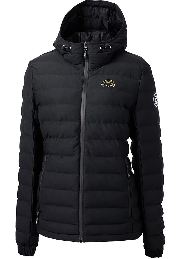 Cutter and Buck Southern Mississippi Golden Eagles Womens Black Mission Ridge Repreve Filled Jac..