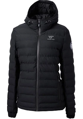 Cutter and Buck Virginia Tech Hokies Womens Black Mission Ridge Repreve Filled Jacket