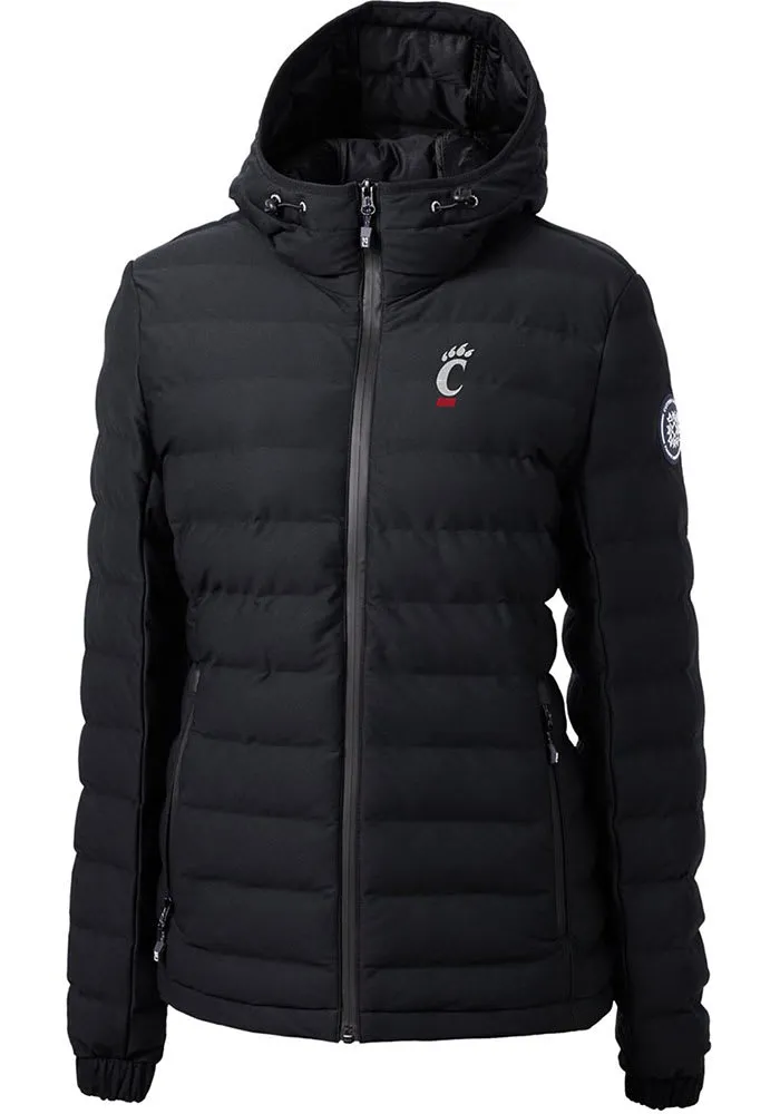 Cutter and Buck Cincinnati Bearcats Womens Black Mission Ridge Repreve Filled Jacket