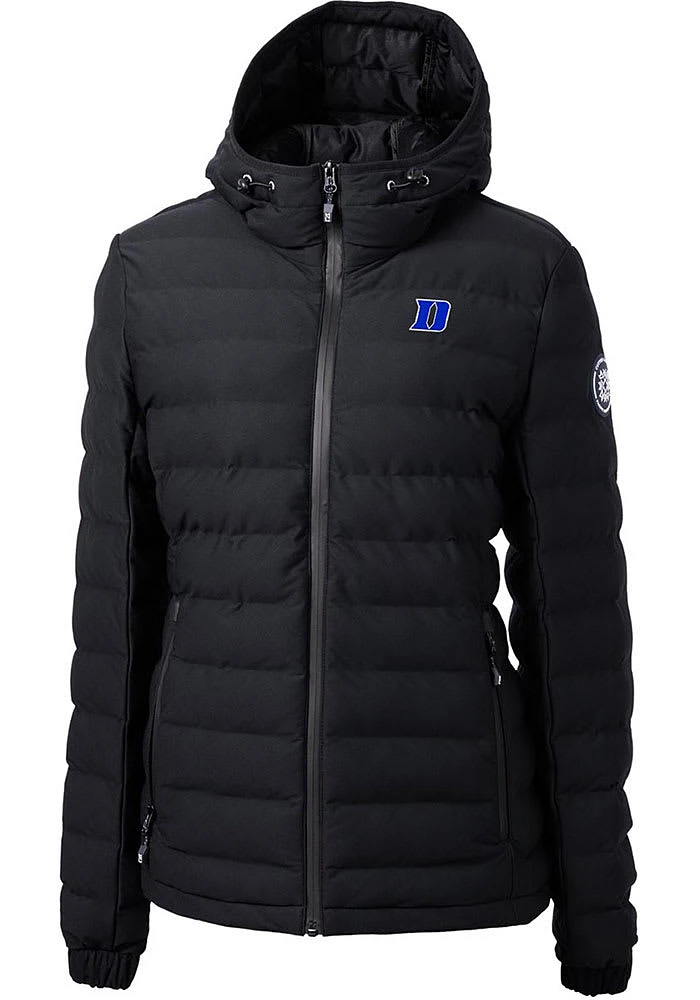 Cutter and Buck Duke Blue Devils Womens Black Mission Ridge Repreve Filled Jacket