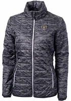 Cutter and Buck Oakland University Golden Grizzlies Womens Black Rainier PrimaLoft Printer Puffe..