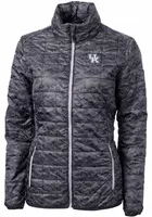 Cutter and Buck Kentucky Wildcats Womens Black Rainier PrimaLoft Printer Puffer Filled Jacket