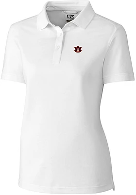 Cutter and Buck Auburn Tigers Womens Advantage Pique Short Sleeve Polo Shirt