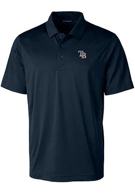 Cutter and Buck Tampa Bay Rays Mens Navy Blue Prospect Textured Big Tall Polos Shirt