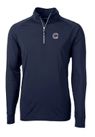 Cutter and Buck Chicago Cubs Mens Navy Blue Adapt Eco Big Tall Qtr Zip