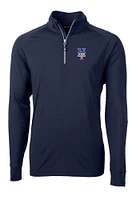 Cutter and Buck New York Mets Mens Navy Blue Adapt Eco Big Tall Qtr Zip