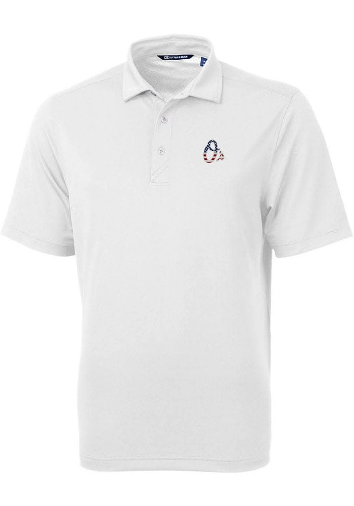 Cutter and Buck Baltimore Orioles White Stars Stripes Virtue Eco Pique Big Tall Polo