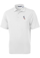 Cutter and Buck Chicago White Sox Stars Stripes Virtue Eco Pique Big Tall Polo