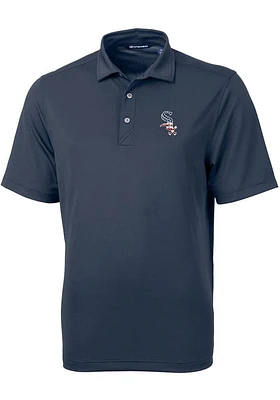 Cutter and Buck Chicago White Sox Navy Blue Virtue Eco Pique Big Tall Polo