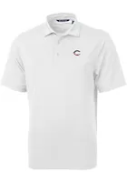 Cutter and Buck Cincinnati Reds White Stars Stripes Virtue Eco Pique Big Tall Polo