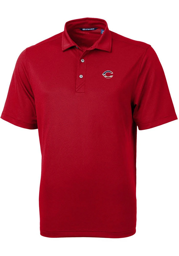 Cutter and Buck Cincinnati Reds Red Virtue Eco Pique Big Tall Polo