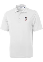 Cutter and Buck Cleveland Guardians White Stars Stripes Virtue Eco Pique Big Tall Polo
