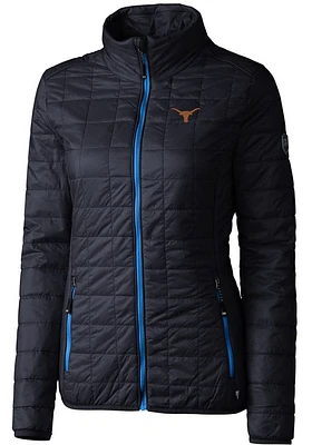 Cutter and Buck Texas Longhorns Womens Navy Blue Rainier PrimaLoft Puffer Filled Jacket