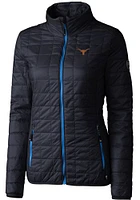 Cutter and Buck Texas Longhorns Womens Navy Blue Rainier PrimaLoft Puffer Filled Jacket
