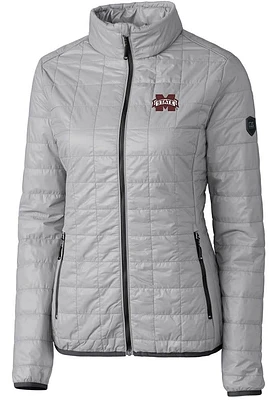Cutter and Buck Mississippi State Bulldogs Womens Grey Rainier PrimaLoft Puffer Filled Jacket