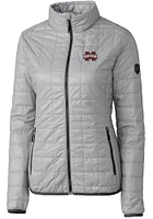Cutter and Buck Mississippi State Bulldogs Womens Grey Rainier PrimaLoft Puffer Filled Jacket